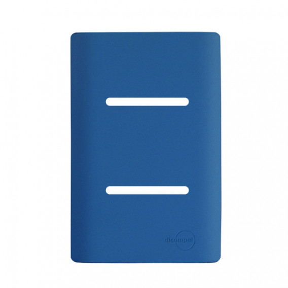 Placa p/ 2 Interruptores 4x2 - Novara Azul Fosco